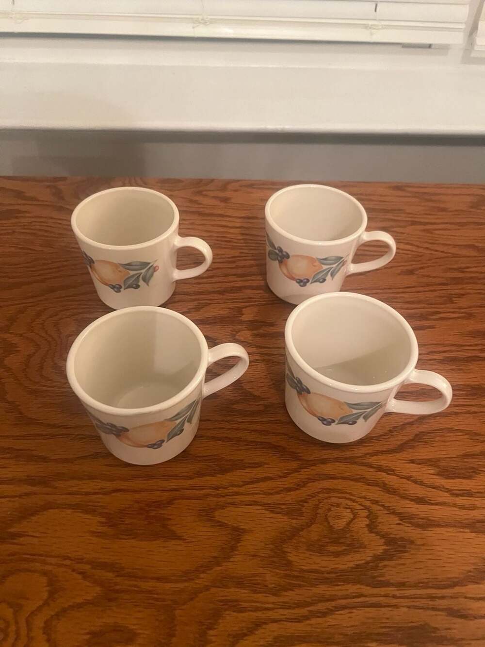 Corning Ware Abundance Fruit Coffee Tea Cups Set of 4